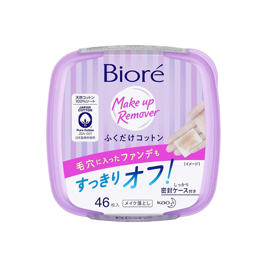 Bioré Makeup Remover Cotton Wipe-Off, 46 Sheets