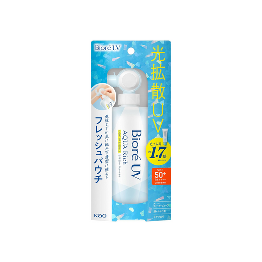 Biore SPF50 UV Aquarich Light Up Essence Fresh Pouch, 4.2 oz (120 g), Sunscreen