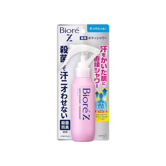 Biore Z Medicated Body Shower, Soap Scent, 3.4 fl oz (100 ml) (Quasi-drug) (Shower Directly on Sweat Skin, Sterilized, Won't Show Sweat