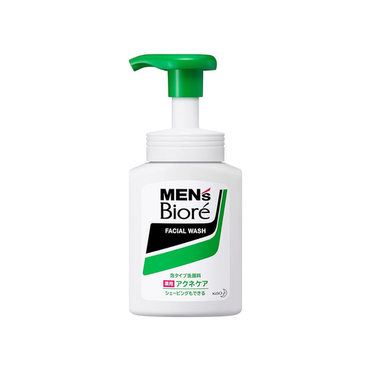 Men's Biore Foam Type Medicated Acne Care Face Wash 150ml