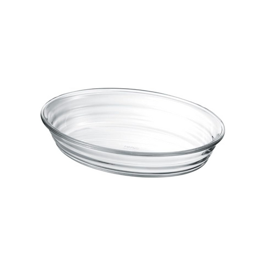 HARIO BUONO kitchen HOV-110-BK Oval Dish, Heat Resistant Glass, Made in Japan, 33.4 fl oz (1,100 ml), Clear