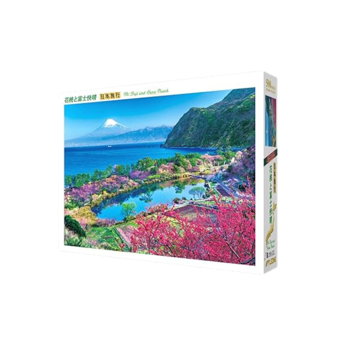 500 Piece Jigsaw Puzzle Flower Peach and Fuji Clear Harvest (Shizuoka)
