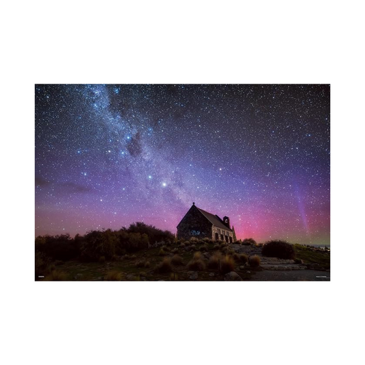 Yanoman 10-1494 Jigsaw Puzzle KAGAYA Church of the Good Shepherd and Aurora (New Zealand) 10-1494 (50 x 75 cm) Jigsaw Puzzle (Made in Japan), Includes Service Card and Tricets