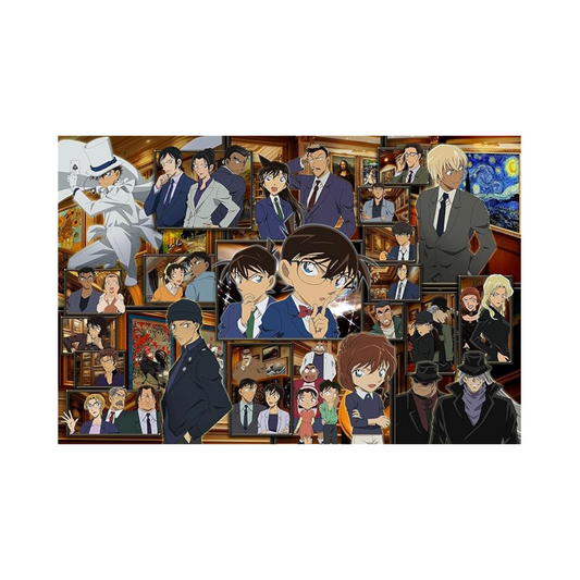 Yanoman 10-1493 Jigsaw Puzzle, 1000 Piece Jigsaw Puzzle, Detective Conan, Mystery Museum (20.9 x 29.5 inches (50 x 75 cm), Glue Included, Spatula, Peace Request Postcard, Service Card Included, Puzzle