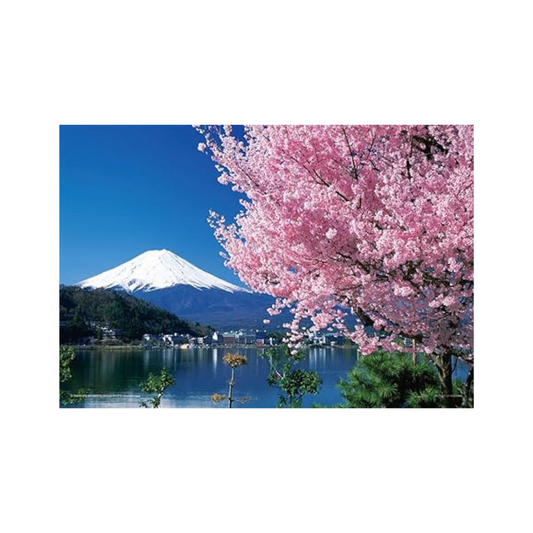 Yanoman (Yanoman) [Made in Japan] 108-Piece Jigsaw Puzzle, Large Pieces, Japanese Landscape: Cherry Blossoms and Mt. Fuji, Yamanashi (26x38cm), 01-2068, Includes Piece Request Postcard, Self-Adhesive Spatula, Service Card, and Jigsaw Puzzle Instructions