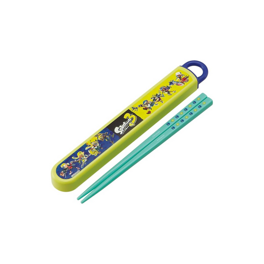 Skater ABS2AMAG-A Chopsticks 6.5 inches (16.5 cm) Chopsticks Case Set, Splatoon 3, For Kids, Antibacterial, Made in Japan