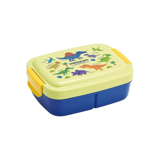 Skater P84 Dinosaurus Dinosaurus Kids' Lunch Box, Dome-Shaped with Integrated Dividers, 28.1 fl oz (820 ml), Made in Japan