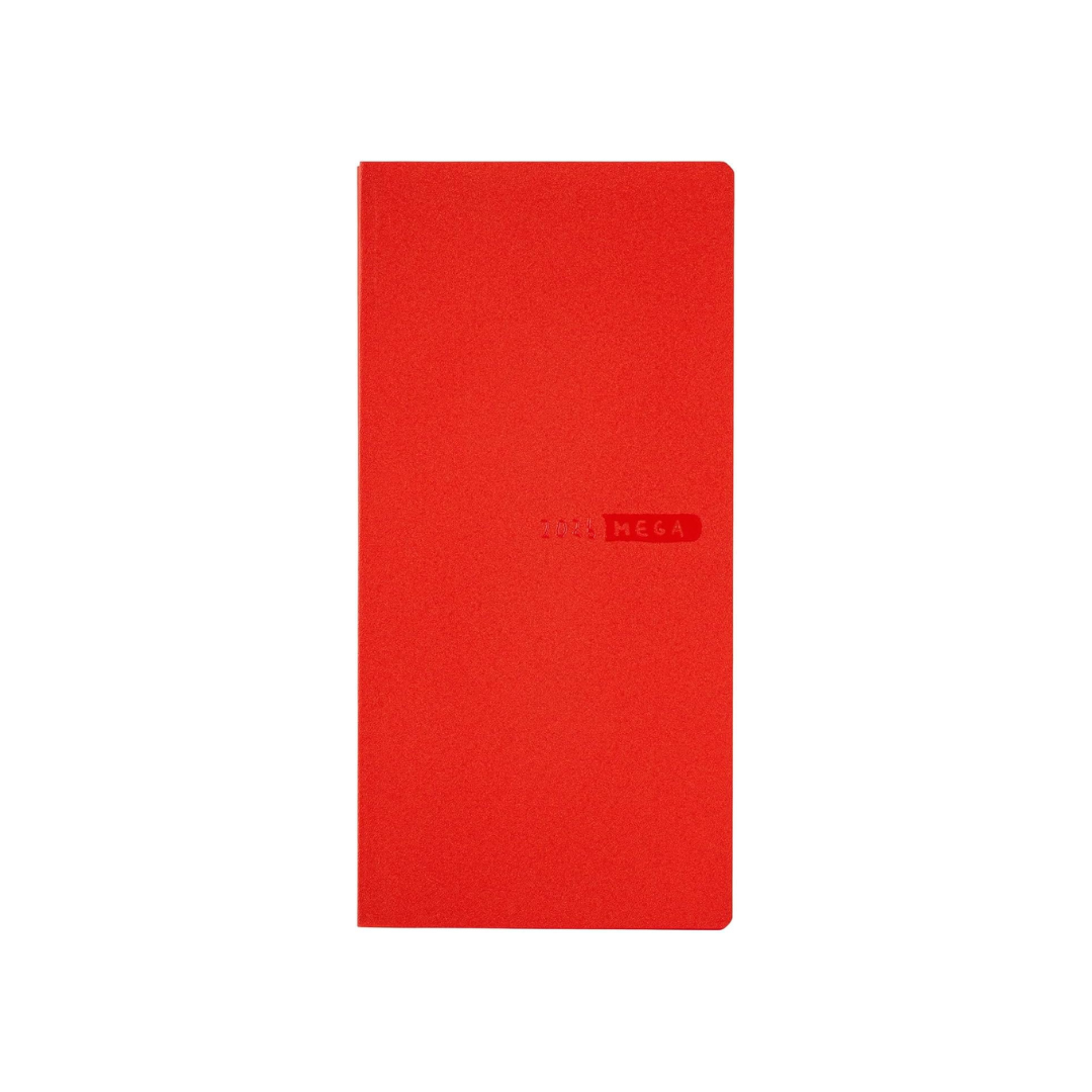 HOBONICHI  2026 weeks, MEGA English Edition, Sneakers, Tomato Red, Starts from January, Weekly Planner, Weekly Leaf, Slim, Long, Graph Note, 219 Pages