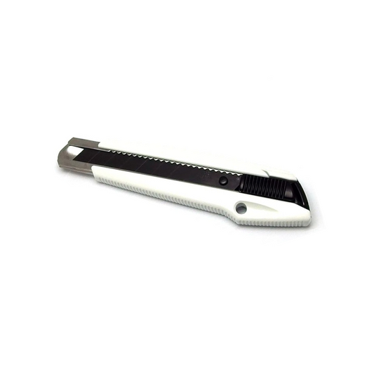 NT Cutter, Professional Cutter, L-Shaped, Black Blade, White Body, Auto-Lock, Made in Japan, MNCR-L1R
