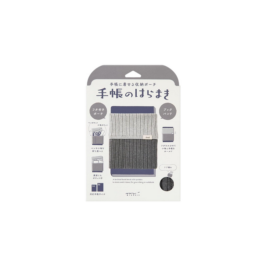 Midori 62343006 Bookband Notebook-Hiramaki A6-B6 Two-Tone Gray