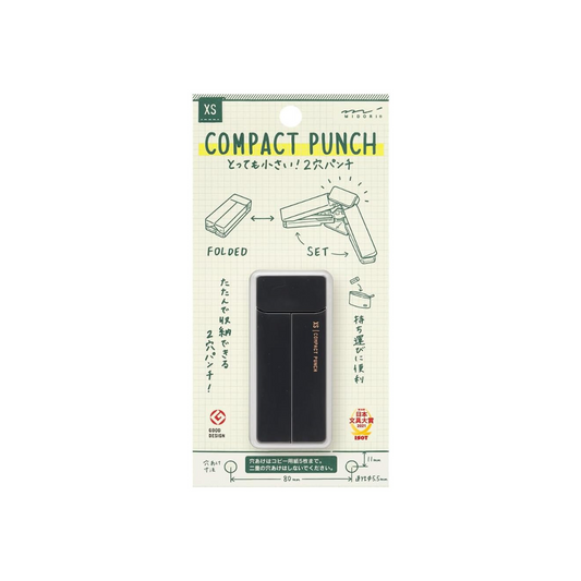 Midori 35544006 Drilling Punch, Compact Punch, XS Black, A