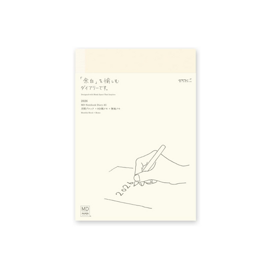 Midori MD Notebook Diary, 2026, A5, Monthly, 22405006 (Begins December 2025)