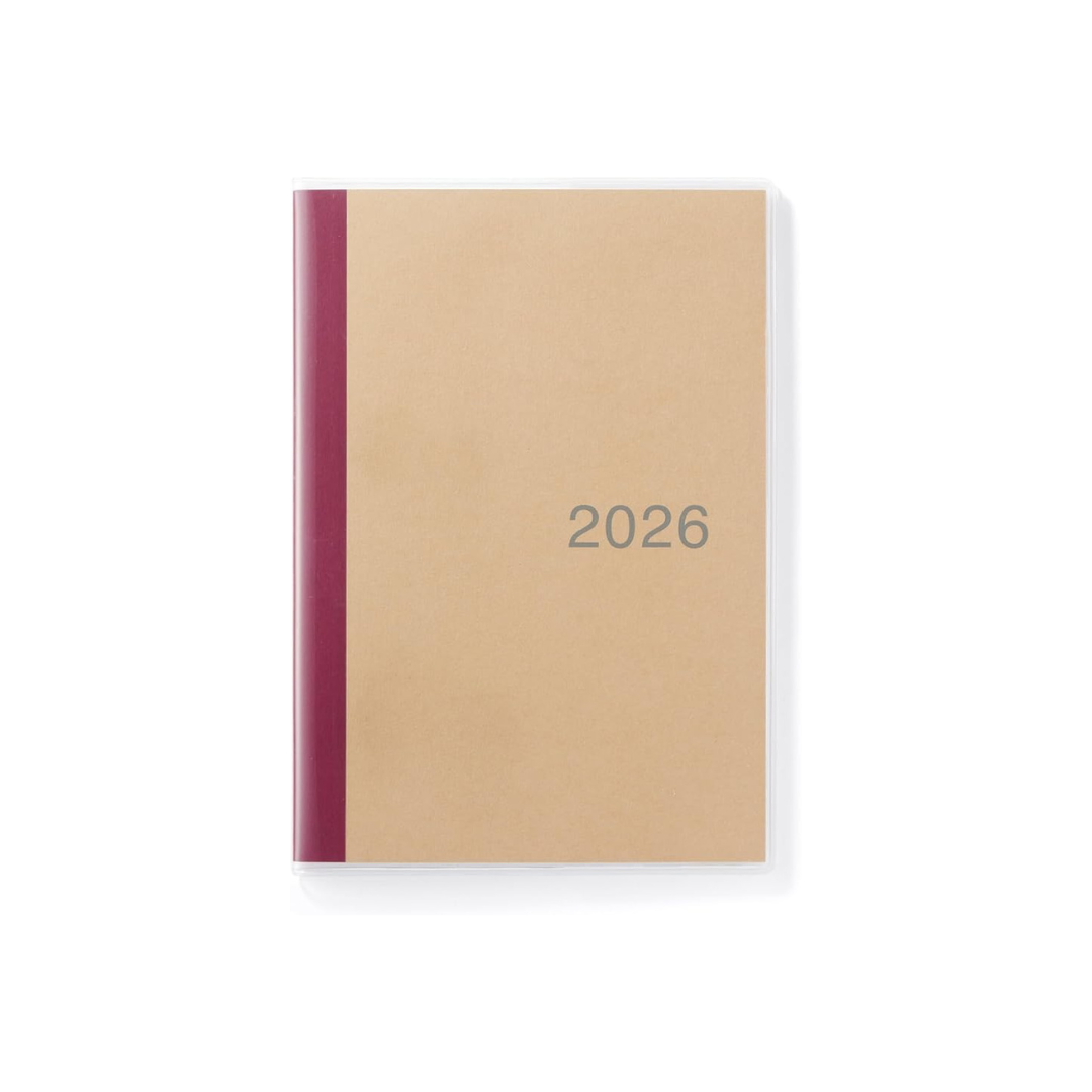 MUJI 8485446 2026 A5 Monthly Planner, Starts on December 2025