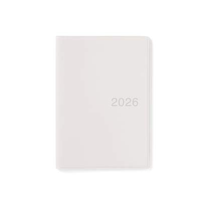 MUJI 84854323 2026 A6 Monthly Planner, Starts on December 2025, A6, White Gray
