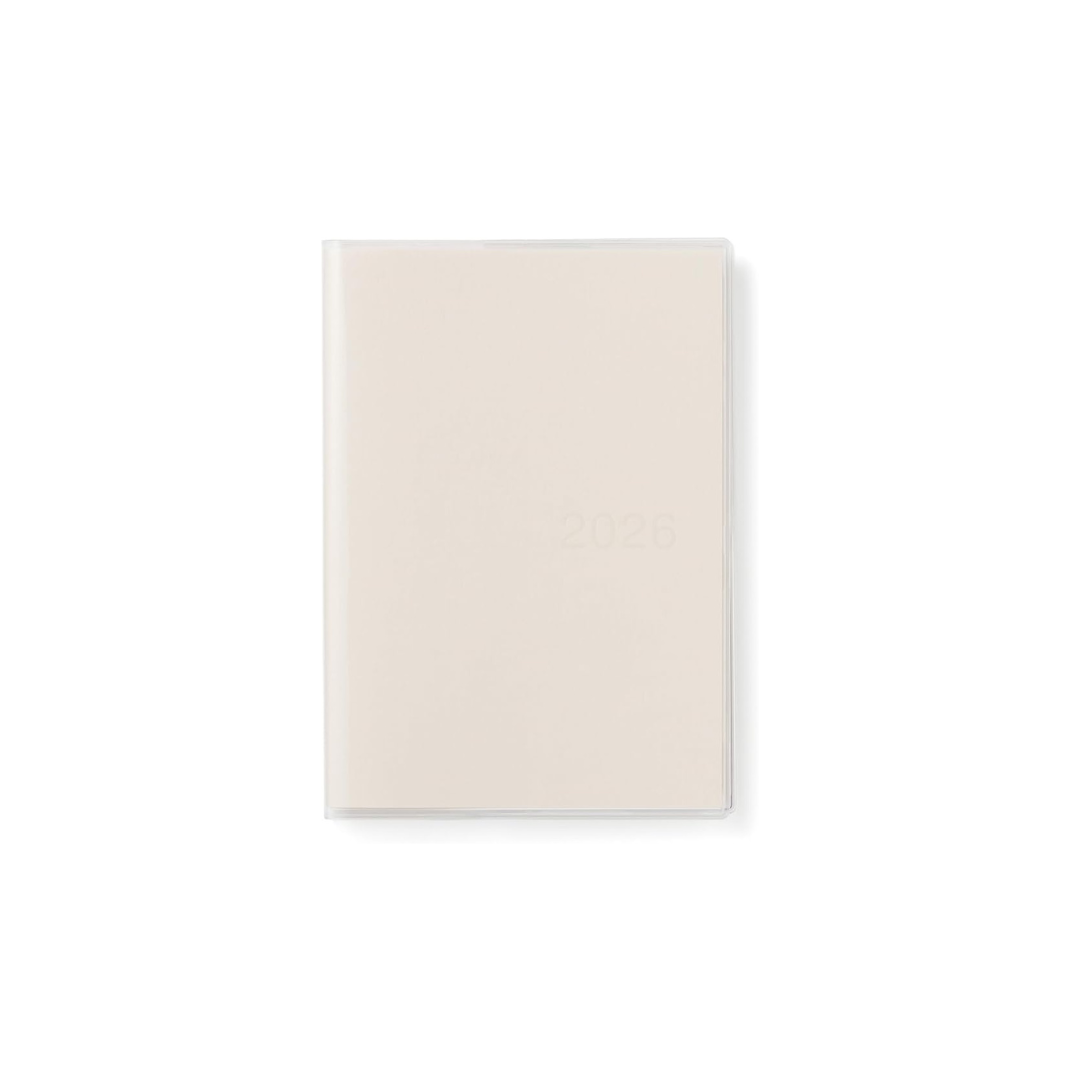 MUJI 848545 2026 B6 Vertical Schedule Book, Starts December 2025, B6, White, Monthly Weekly