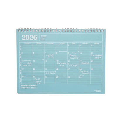 2026 Planner, Schedule Notebook, Starts from January 2026, Monthly Block, B5 Variation, Notebook Calendar, M, Blue Marks, 26WDR-NB1-BL