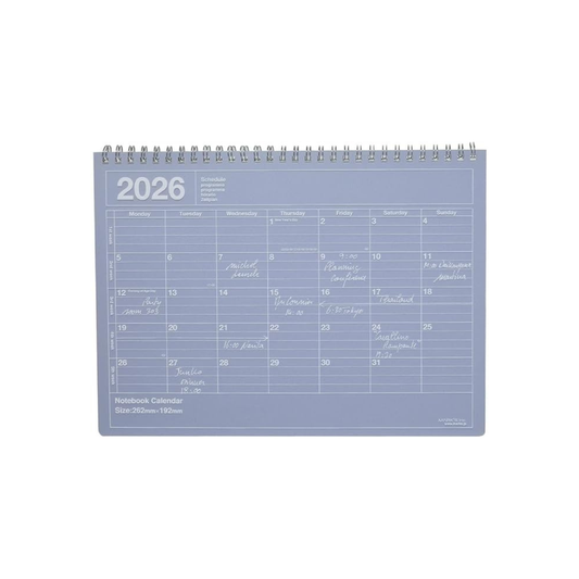 2026 Planner, Schedule Book, Starts from January 2026, Monthly Block, B5 Variation, Notebook Calendar, M, Purple, Marks 26WDR-NB1-PL