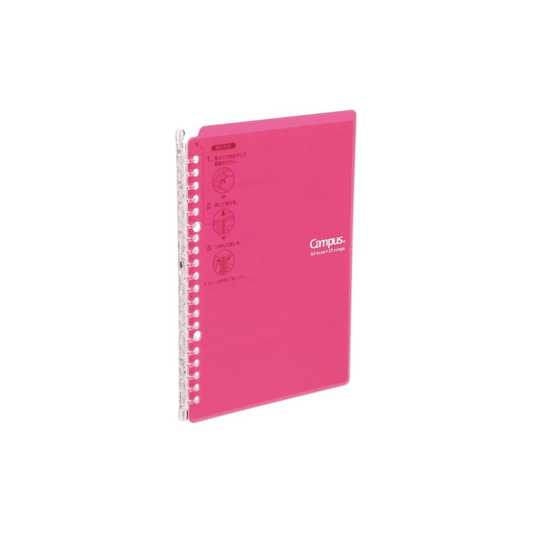Kokuyo Loose Leaf Binder Campus Smart Ring, B5, 26 Holes, Up to 25 Pieces, Pink Le-SP700P (x2)
