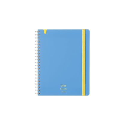 Kokuyo 2026 Sooofa Diary, Soft Ring, Monthly Blocks, B6 Transformation, Light Blue, SSMNLB-B6-26