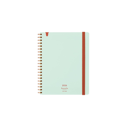 Kokuyo 2026 Sooofa Diary Soft Ring Monthly Block B6 Transformation Light Green NI-SSMNLG-B6-26 2025 Starts from December 2025