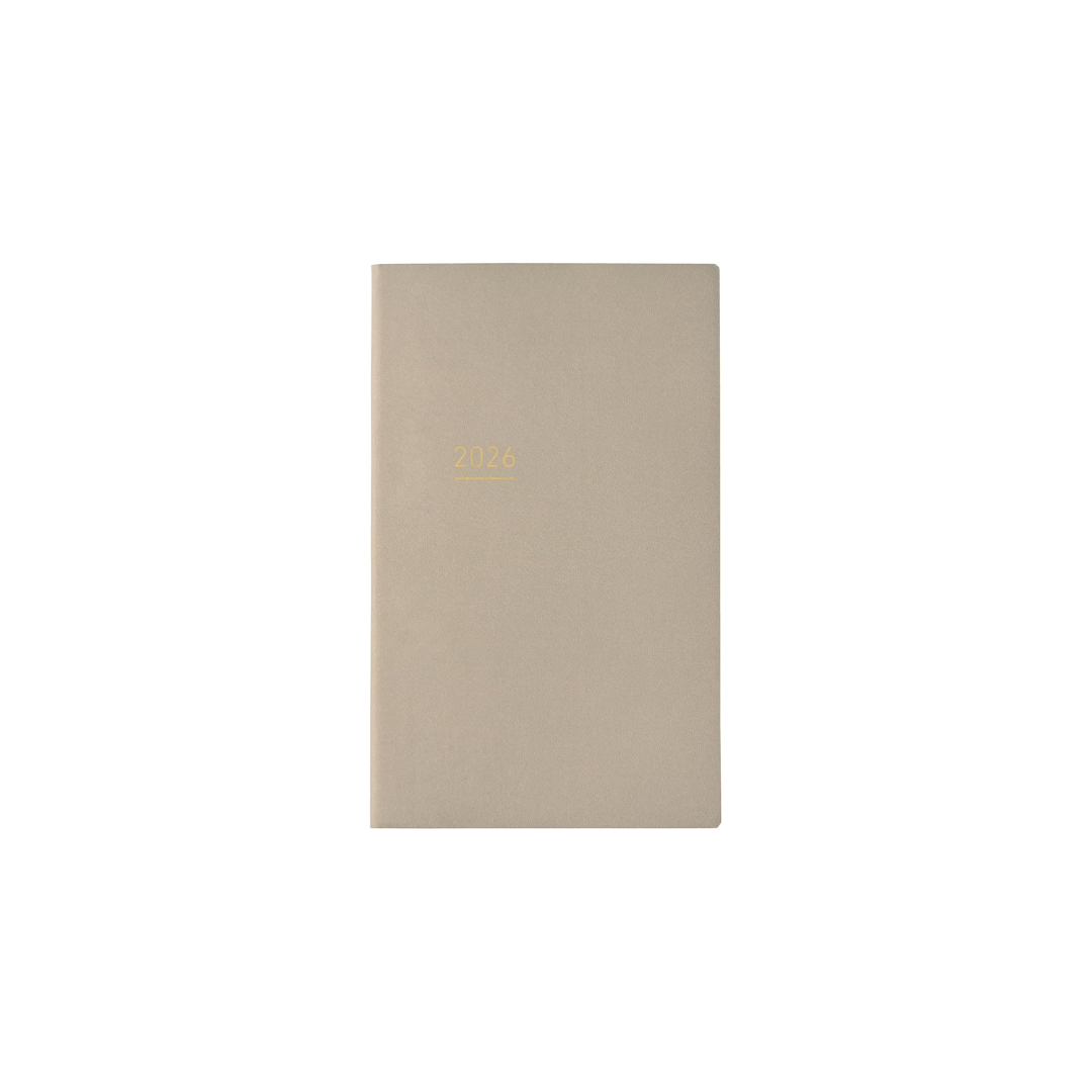 Kokuyo Jibun Notebook Lite Notebook 2026 Monthly Weekly A5 Slim Beige Ni-JL1LS-26 Starts on December 2025