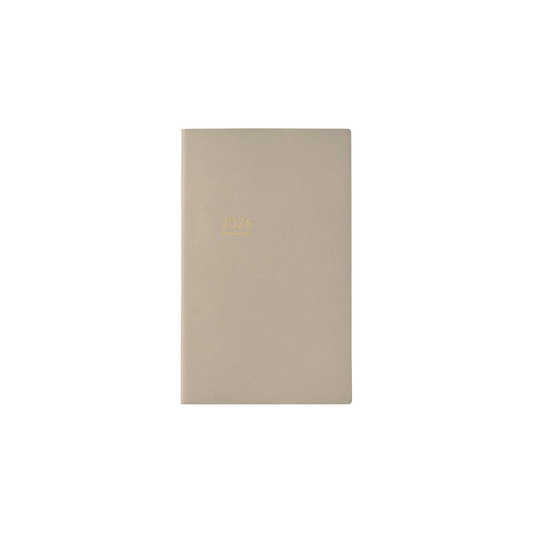 Kokuyo Jibun Notebook Lite Notebook 2026 Monthly Weekly A5 Slim Beige Ni-JL1LS-26 Starts on December 2025
