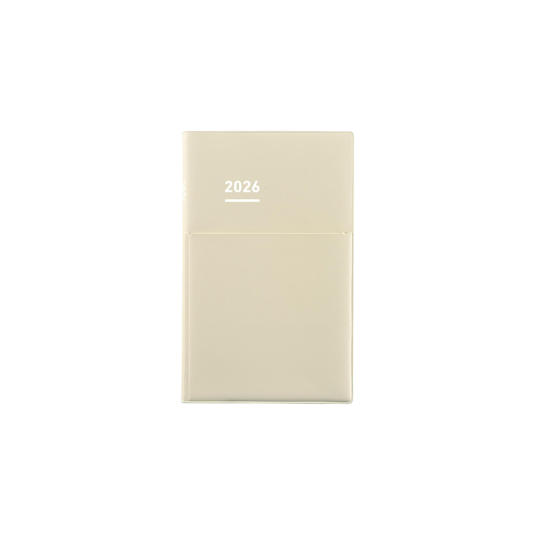 Kokuyo Jibun Notebook Biz Notebook 2026 Monthly A5 Slim Light Beige Ni-JB1LS-26 Starts on December 2025