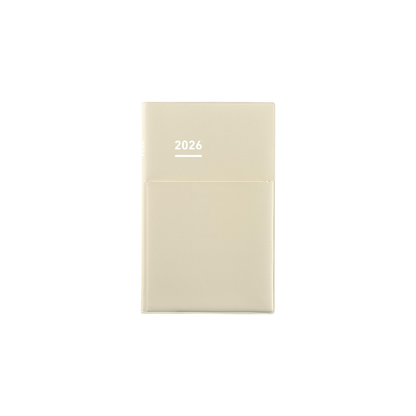 Kokuyo Jibun Notebook Biz Notebook 2026 Monthly A5 Slim Light Beige Ni-JB1LS-26 Starts on December 2025