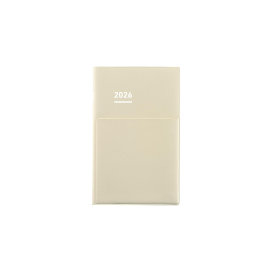 Kokuyo Jibun Notebook Biz Notebook 2026 Monthly A5 Slim Light Beige Ni-JB1LS-26 Starts on December 2025