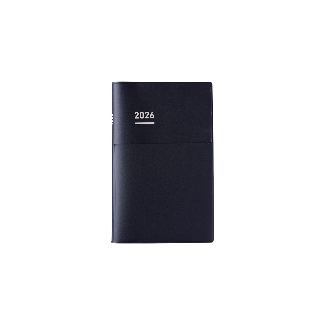Kokuyo Jibun Notebook Biz Notebook 2026 Monthly A5 Slim Matte Black Ni-JB1D-26 Starts from December 2025