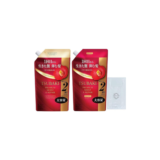 TSUBAKI Premium Moist & Repair Shampoo Refill, 23.0 fl oz (660 ml) & Hair Conditioner Refill 23.0 fl oz (660 ml)