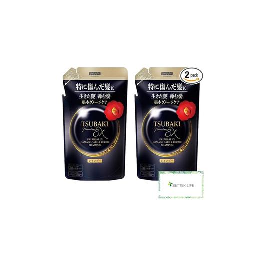 TSUBAKI Premium EX Intensive Repair Shampoo, Refill, 10.1 fl oz (300 ml) (2 Pieces)