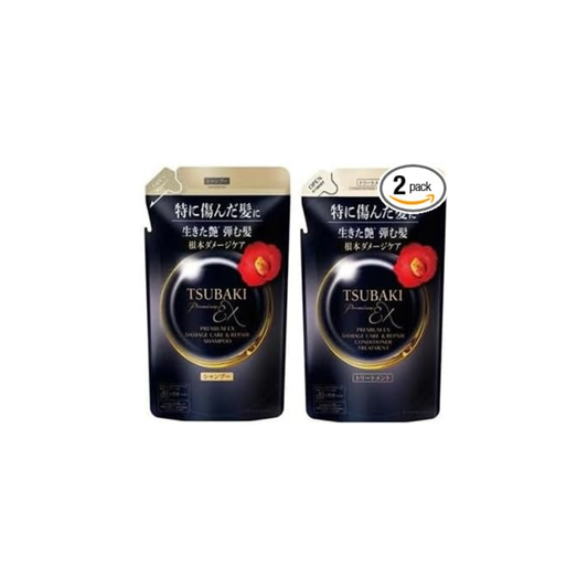 Tsubaki Premium EX Damage Care Repair Shampoo & Conditioner Refill 10.1 fl oz (300 ml) x 2 Packs