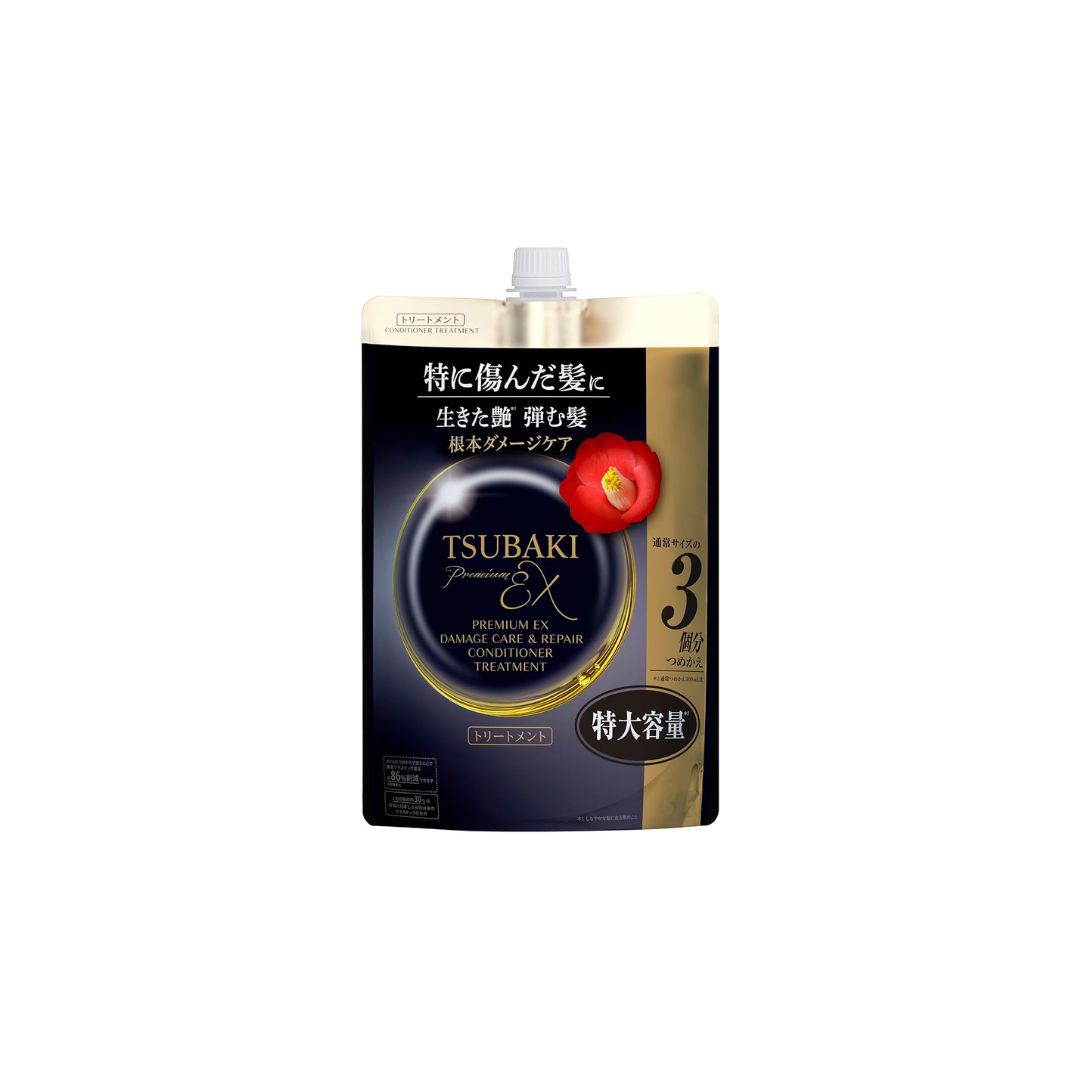 TSUBAKI Treatment Refill, 30.4 fl oz (900 ml), Premium EX Damage Care & Repair, Damage, Oil Force, Repair, Smooth, Damage, Perm Color