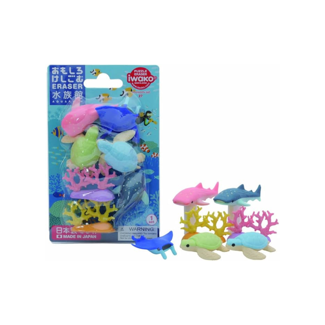 Iwako Aquarium Eraser, 10-Piece Blister