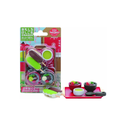 Iwako Anmitsuya Eraser, 10-Piece Blister Pack, SCERBRI033