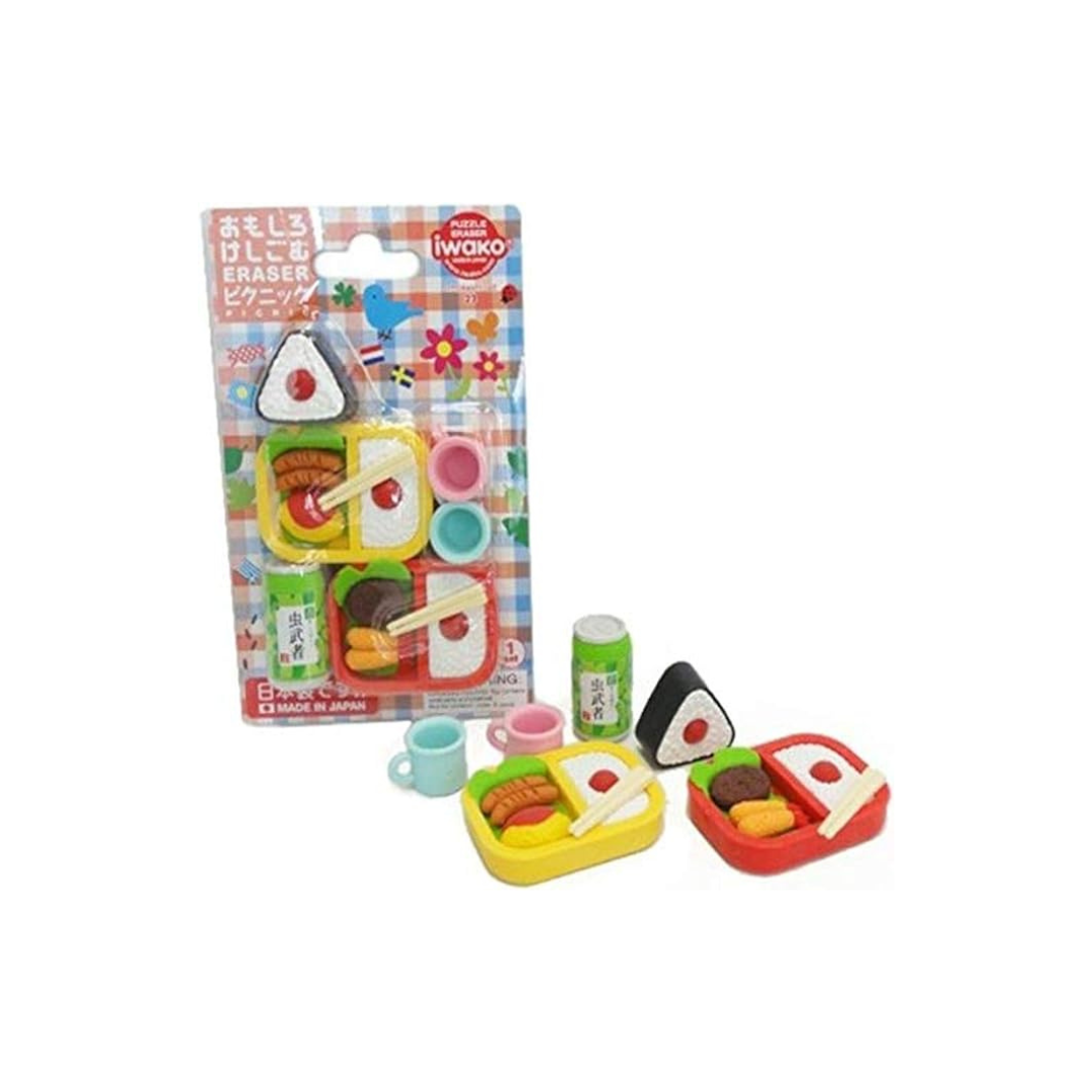 IWAKO Blister Pack Fun Eraser Picnic