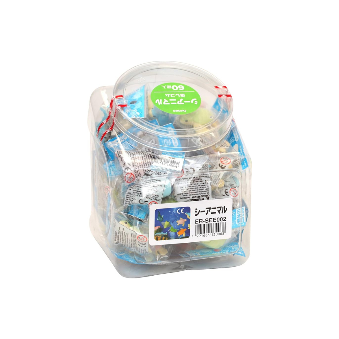 Iwako Sea Animal Erasers, 60 pieces, SCERSEE002