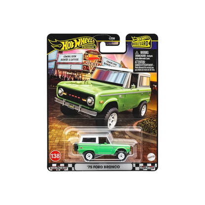 Hot Wheels Boulevard '75 Ford Bronco Ride On Toy Mini Car Ages 3+ Green JBL12
