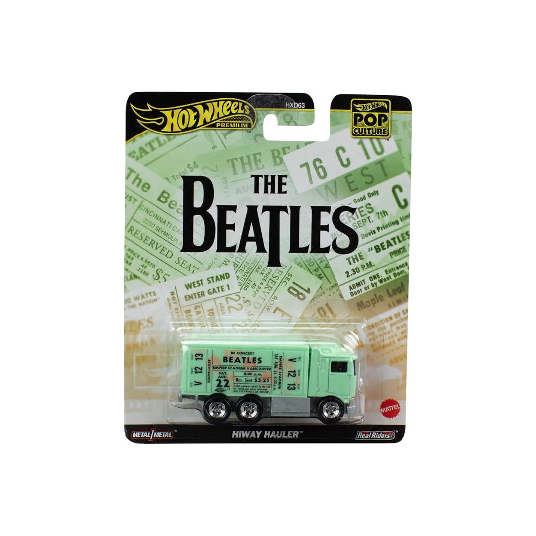 Hot Wheels Pop Culture - The Beatles Highway Howler (Green) Ride On Toy Mini Car 3 Years Old Green HVJ45