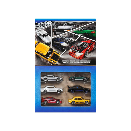 Hot Wheels JBY77 Street of Japan Multipack Vehicle Toy, Mini Car, 6 Pack, 3 Years Old and Up Multi