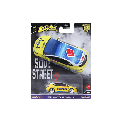 Hot Wheels HKC82 Car Culture Slide Street 2023 Toyota GR Corolla, Vehicle, Toy, Mini Car, For Ages 3 and Up, Yellow