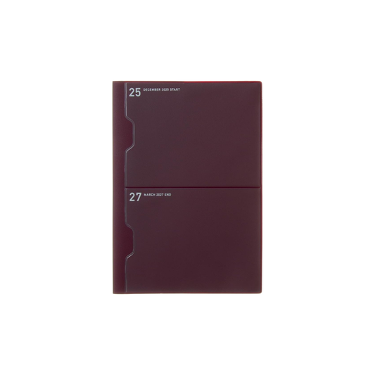 Laconic LAMD92-160WI Notebook, 2026, A5 Monthly Pocket, Wine (Starts on December 2025)