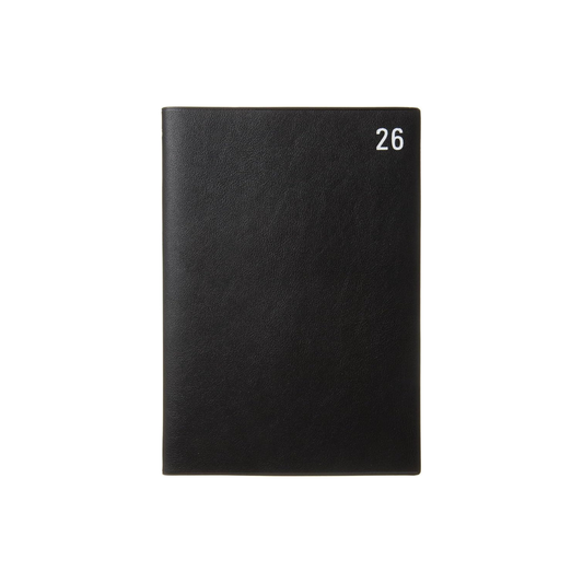Laconic LAD98-260BK 2026 A5 Weekly Notebook, Black (Starts on December 2025)