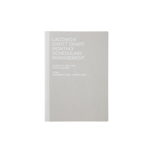 Laconic LGMD14-150 Notebook, 2026, A5 Monthly Gantt Chart, Ticket Paper