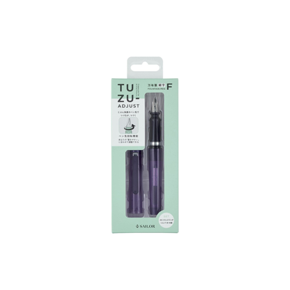 Sailor Fountain Pen, TUZU ADJUST Fountain Pen, Beginner, Everyday Use, Self Packaging, Clear Violet, Fine Point, 12-0541-250