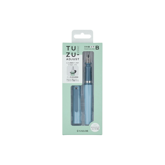 Sailor Fountain Pen, TUZU ADJUST Fountain Pen, Beginner, Everyday Use, Self Packaging, Light Blue, Bold Point 12-0541-641