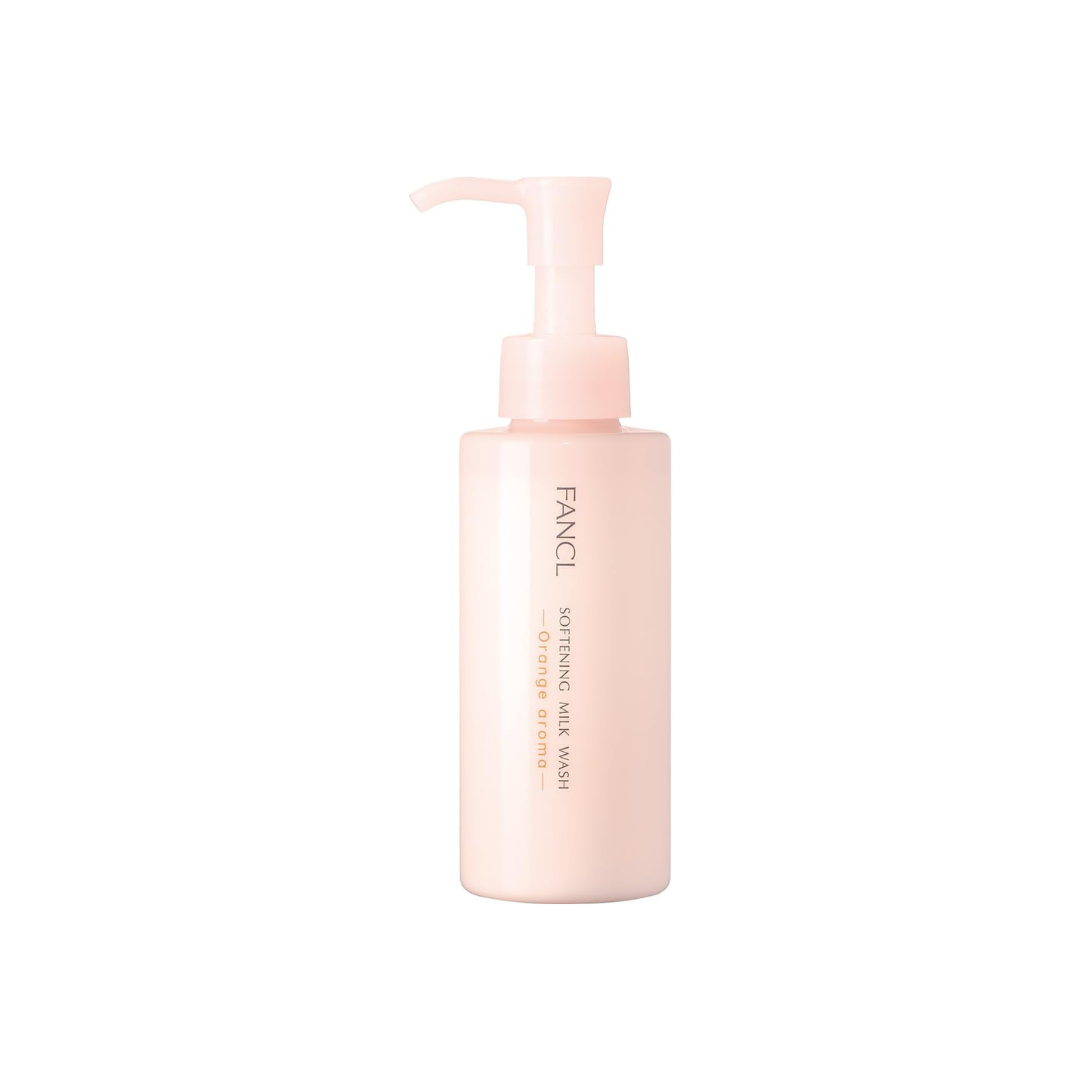 FANCL Soft Skin Milk, Facial Cleanser, Morning Milky, Facial Cleanser, Orange Aroma, 4.2 fl oz (120 ml) x 1 Bottle (Approx. 60 Times), No Additives, No Dry Skin, Shiny, No Foaming Required)