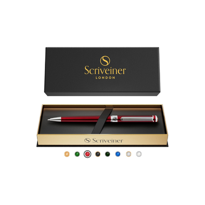 Scriveiner Deep Crimson Ballpoint Pen Scriveiner