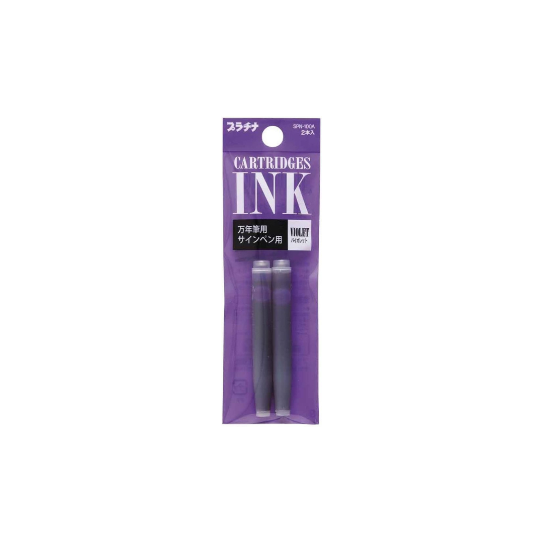 Platinum Cartridge Ink, Pack of 2, Violet for Fountain Pen and Fountain Pen 4280289